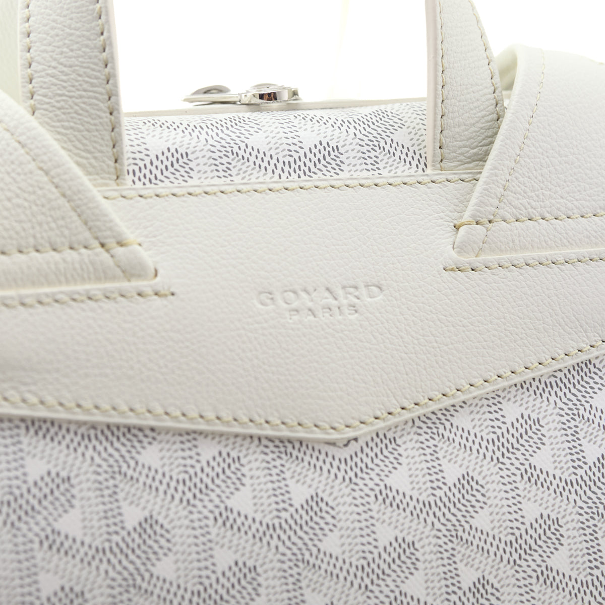 Goyard White Goyardine Calfskin Cisalpin Backpack - Love that Bag etc - Preowned Authentic Designer Handbags & Preloved Fashions