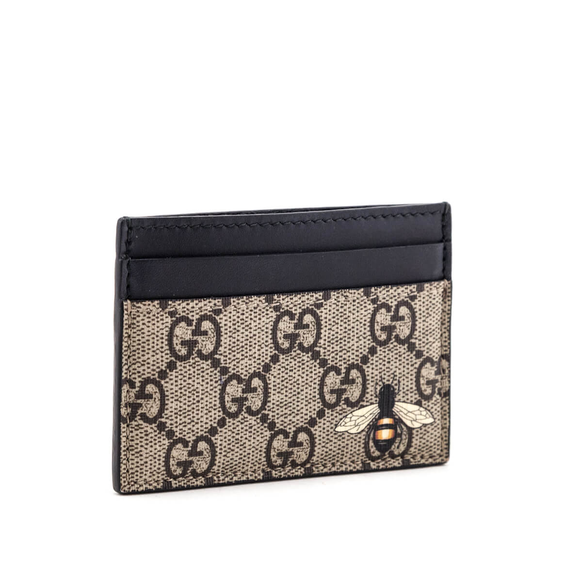 Gucci Bee Print GG Supreme Card Holder - Love that Bag etc - Preowned Authentic Designer Handbags & Preloved Fashions