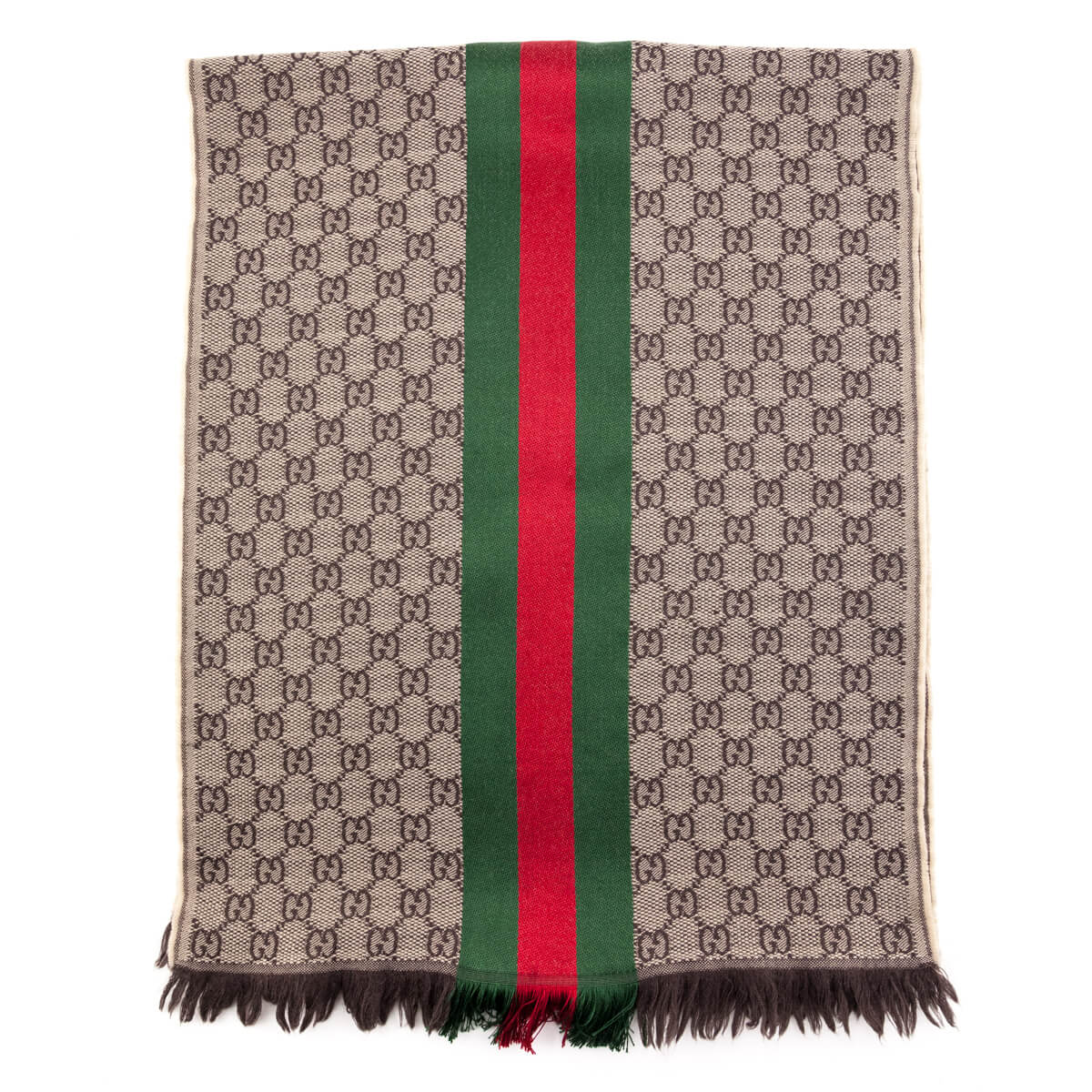 Gucci Beige Monogram Web Scarf - Love that Bag etc - Preowned Authentic Designer Handbags & Preloved Fashions