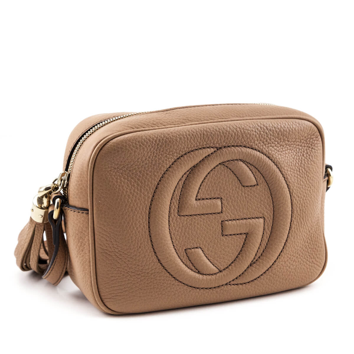 Gucci Beige Pebbled Calfskin Soho Disco Bag - Love that Bag etc - Preowned Authentic Designer Handbags & Preloved Fashions