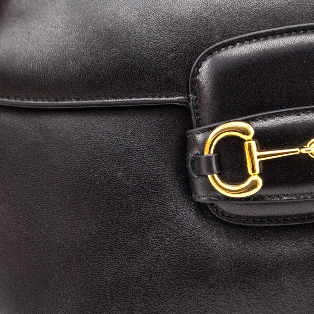 Gucci Black Arabella Calfskin Horsebit 1955 Soft Medilum Shoulder Bag - Love that Bag etc - Preowned Authentic Designer Handbags & Preloved Fashions