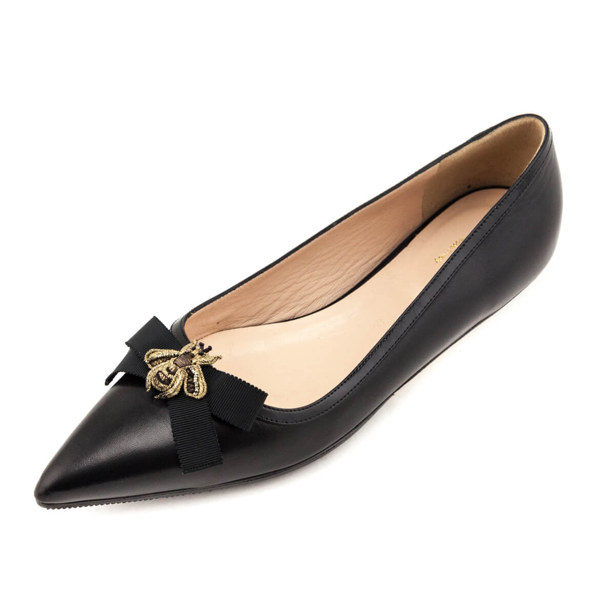 Gucci Black Bee Ballet Flats Size US 7.5 | EU 37.5 - Love that Bag etc - Preowned Authentic Designer Handbags & Preloved Fashions