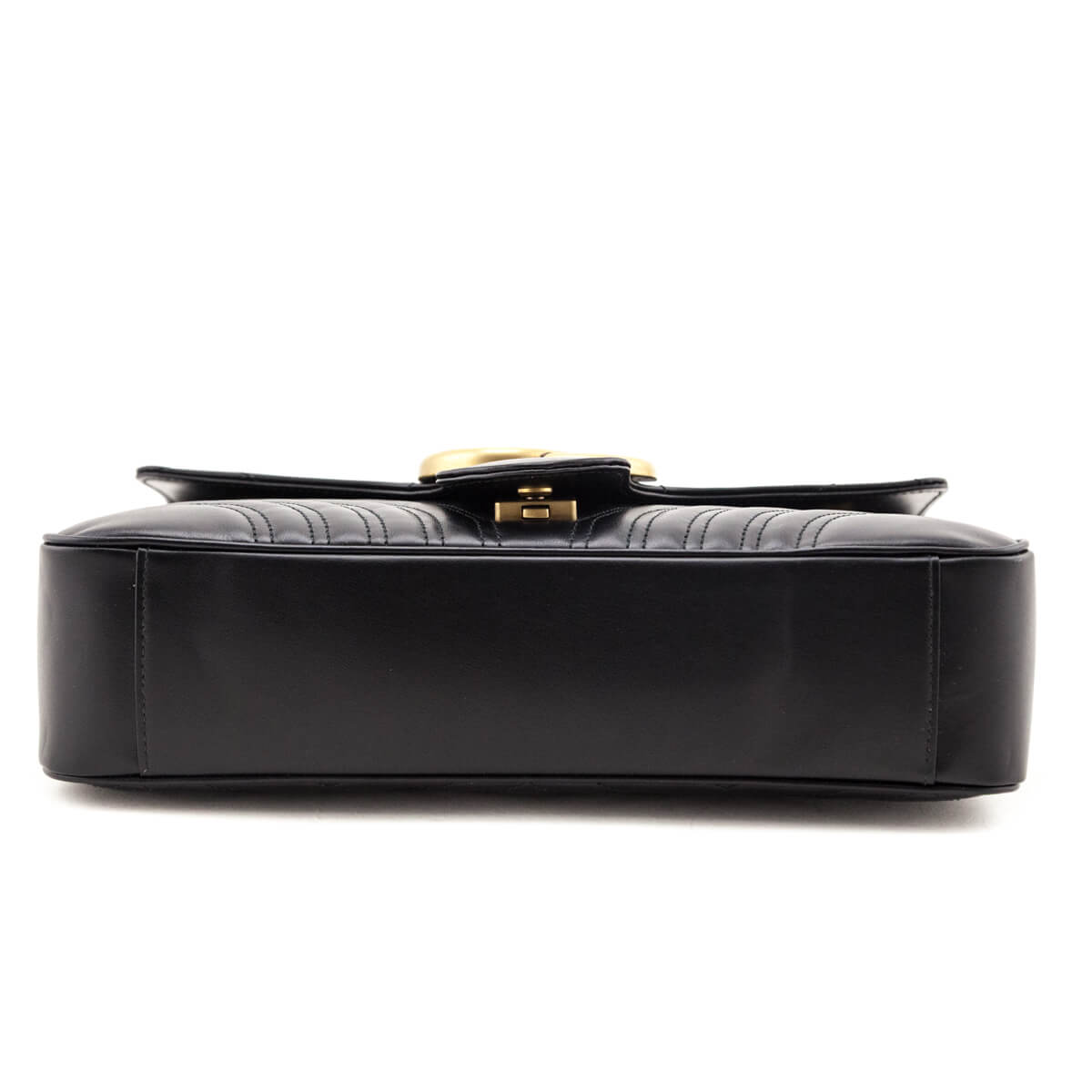 Gucci Black Calfskin Matelasse Large GG Marmont Shoulder Bag