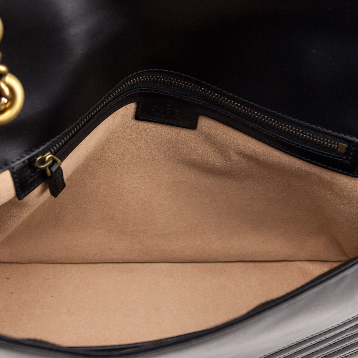 Gucci Black Calfskin Matelasse Large GG Marmont Shoulder Bag