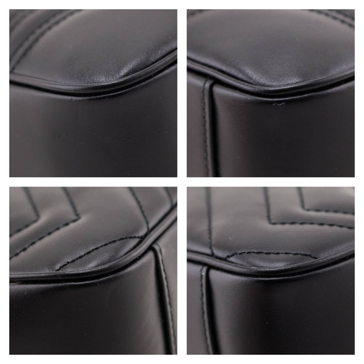 Gucci Black Calfskin Matelasse Large GG Marmont Shoulder Bag