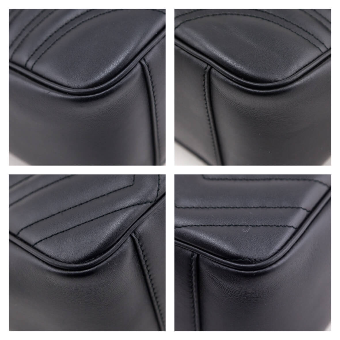 Gucci Black Calfskin Matelasse Large GG Marmont Shoulder Bag - Love that Bag etc - Preowned Authentic Designer Handbags & Preloved Fashions