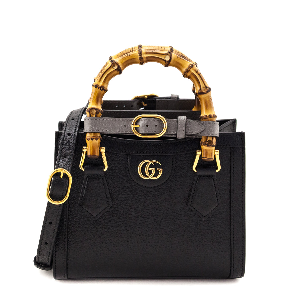 Gucci Black Calfskin Mini Diana Tote Bag