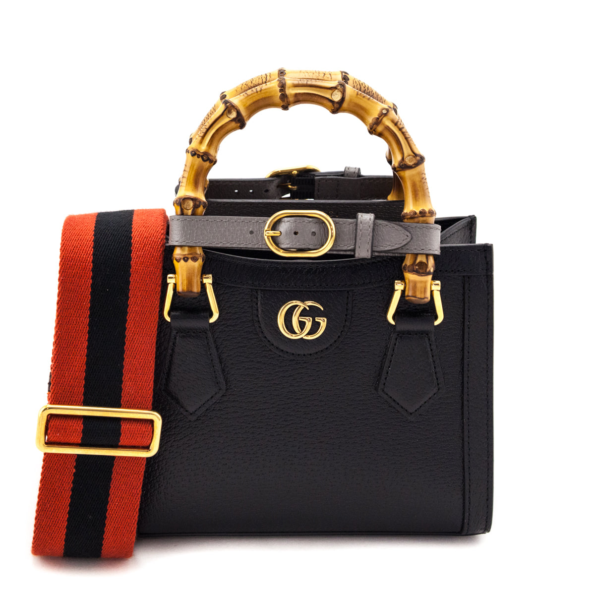 Gucci Black Calfskin Mini Diana Tote Bag