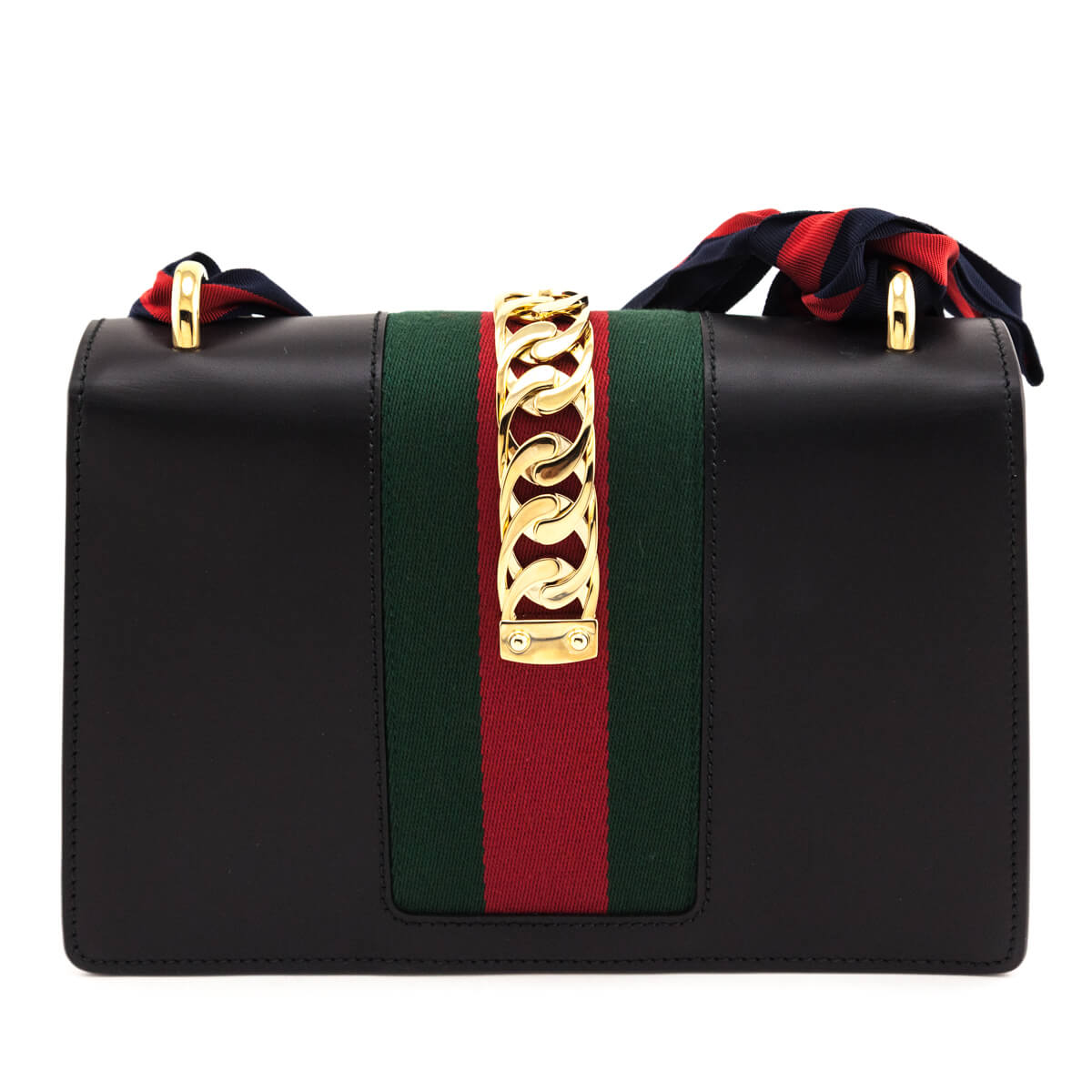 Gucci Black Calfskin Small Sylvie Shoulder Bag - Love that Bag etc - Preowned Authentic Designer Handbags & Preloved Fashions