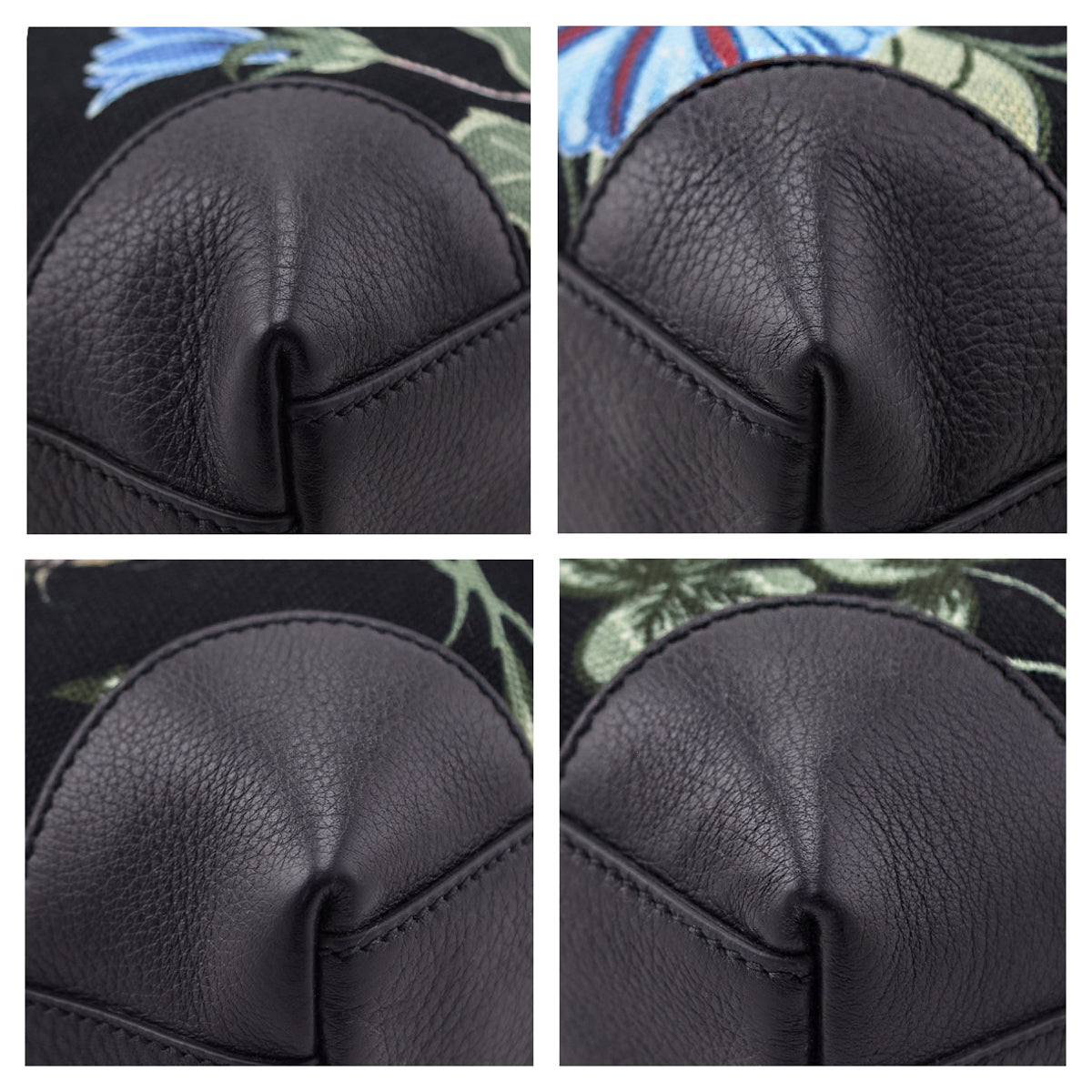 Gucci Black Canvas Flora Knight Bamboo Shopper Tote - Love that Bag etc - Preowned Authentic Designer Handbags & Preloved Fashions