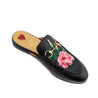 Gucci Black Leather Embroidered Princetown Mules Size US 6 | EU 36 - Love that Bag etc - Preowned Authentic Designer Handbags & Preloved Fashions