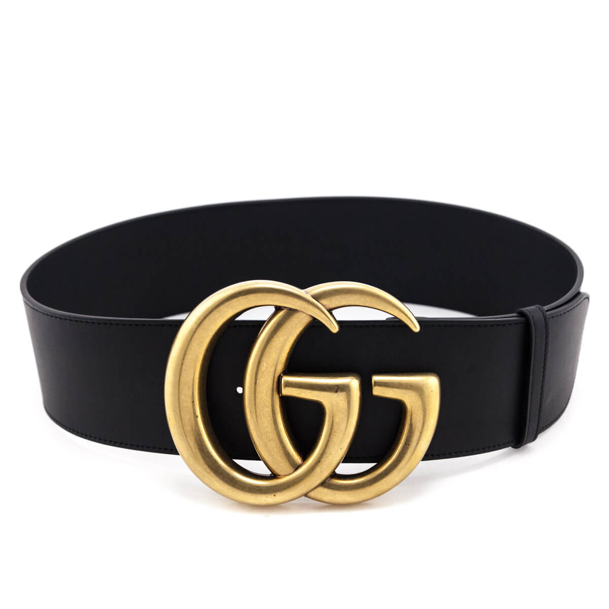 Gucci Black Extra Wide Double G Waist Belt Size M - Love that Bag etc - Preowned Authentic Designer Handbags & Preloved Fashions