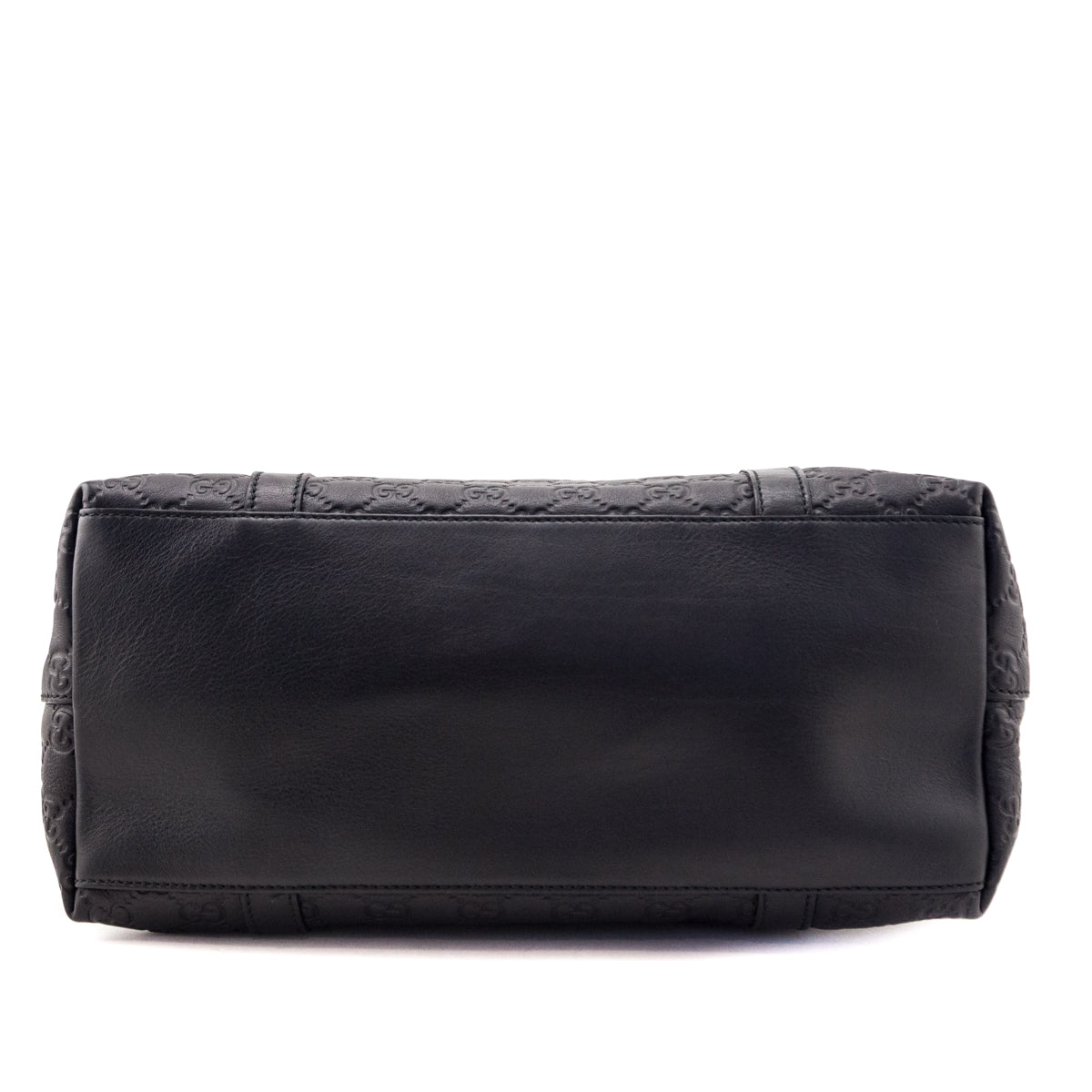 Gucci Black Guccissima Medium GG Charm Convertible Dome Satchel - Love that Bag etc - Preowned Authentic Designer Handbags & Preloved Fashions