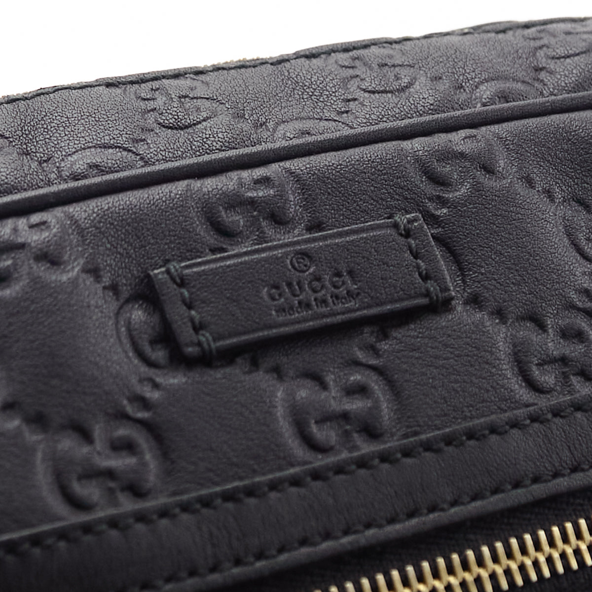 Gucci Black Guccissima Messenger Bag