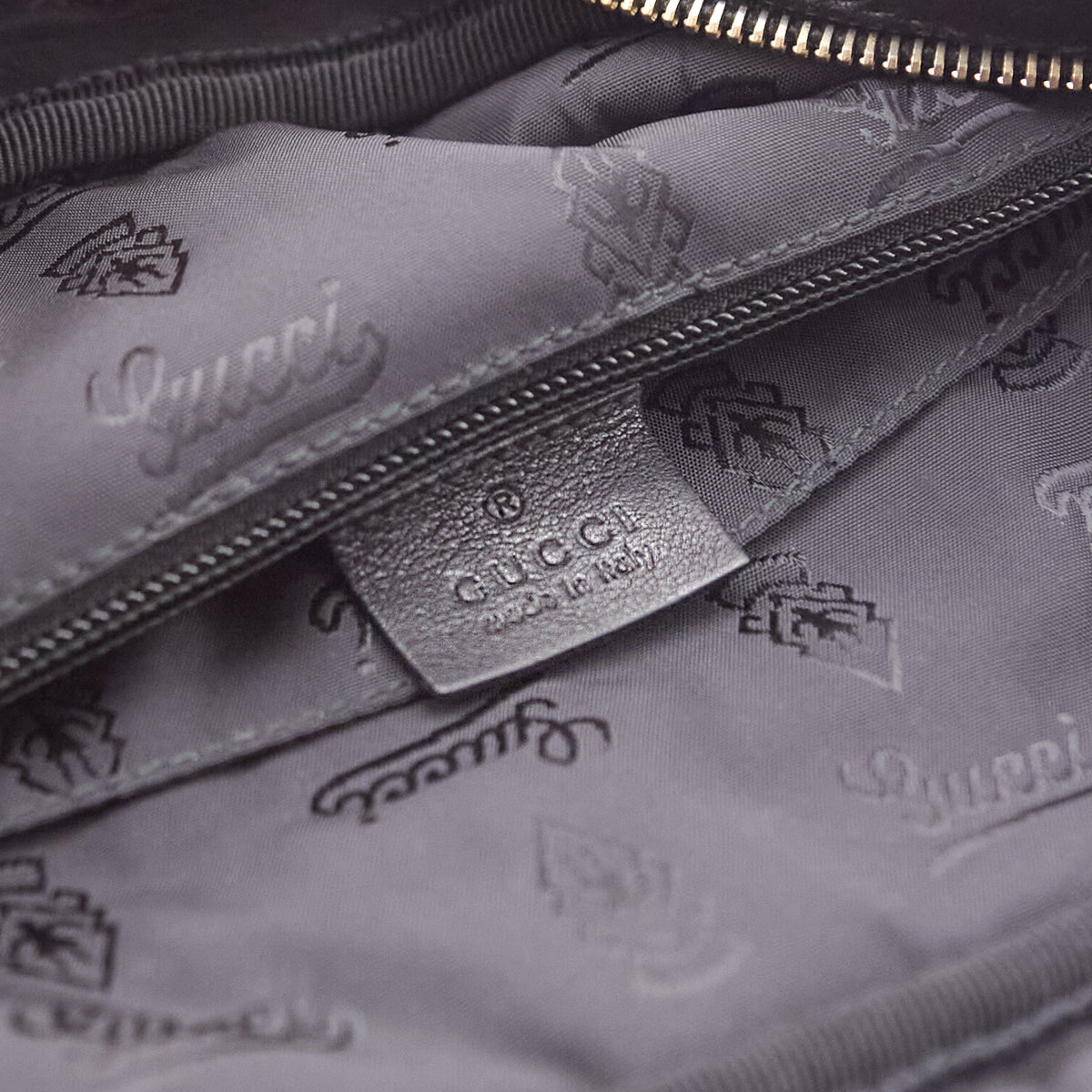 Gucci Black Guccissima Messenger Bag