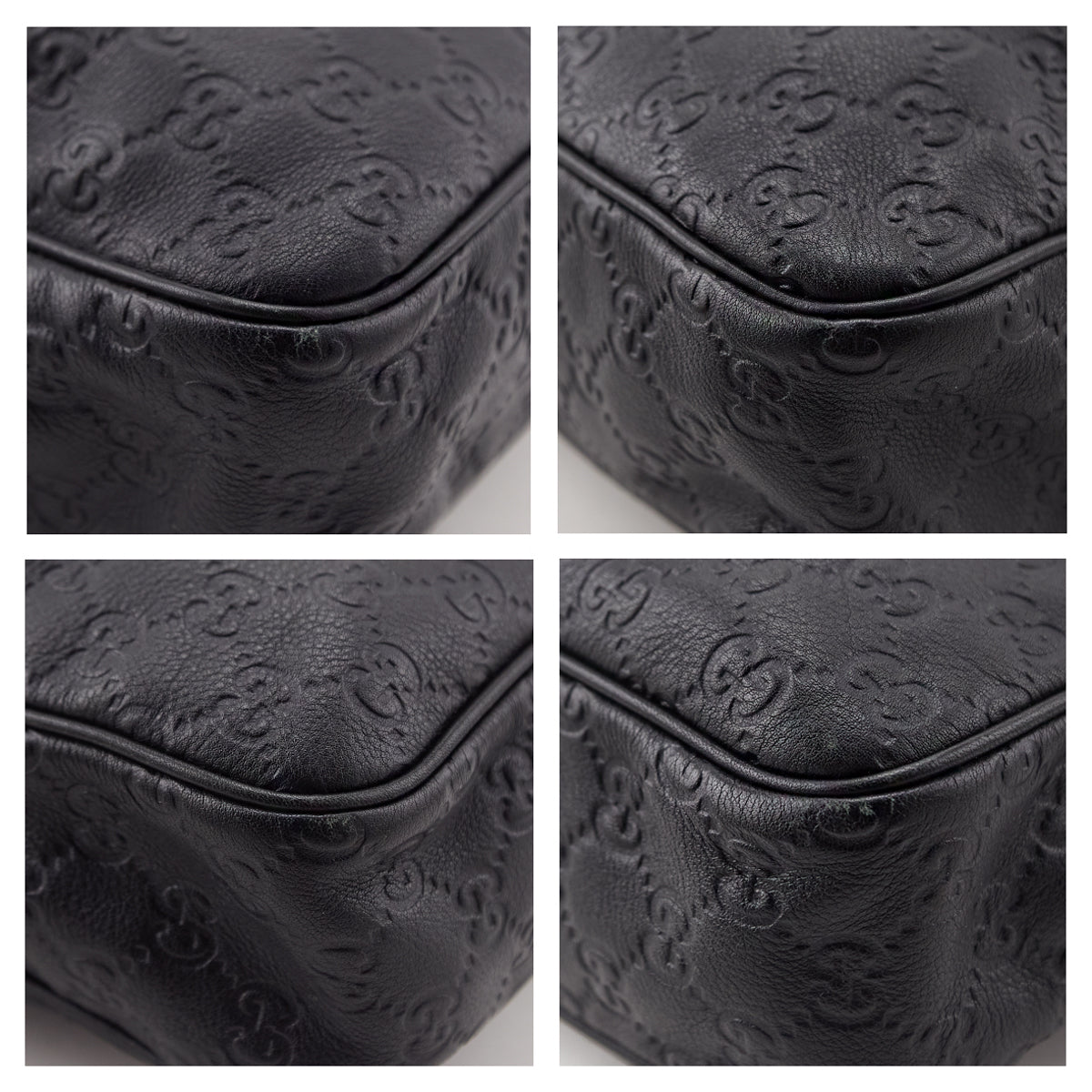 Gucci Black Guccissima Messenger Bag
