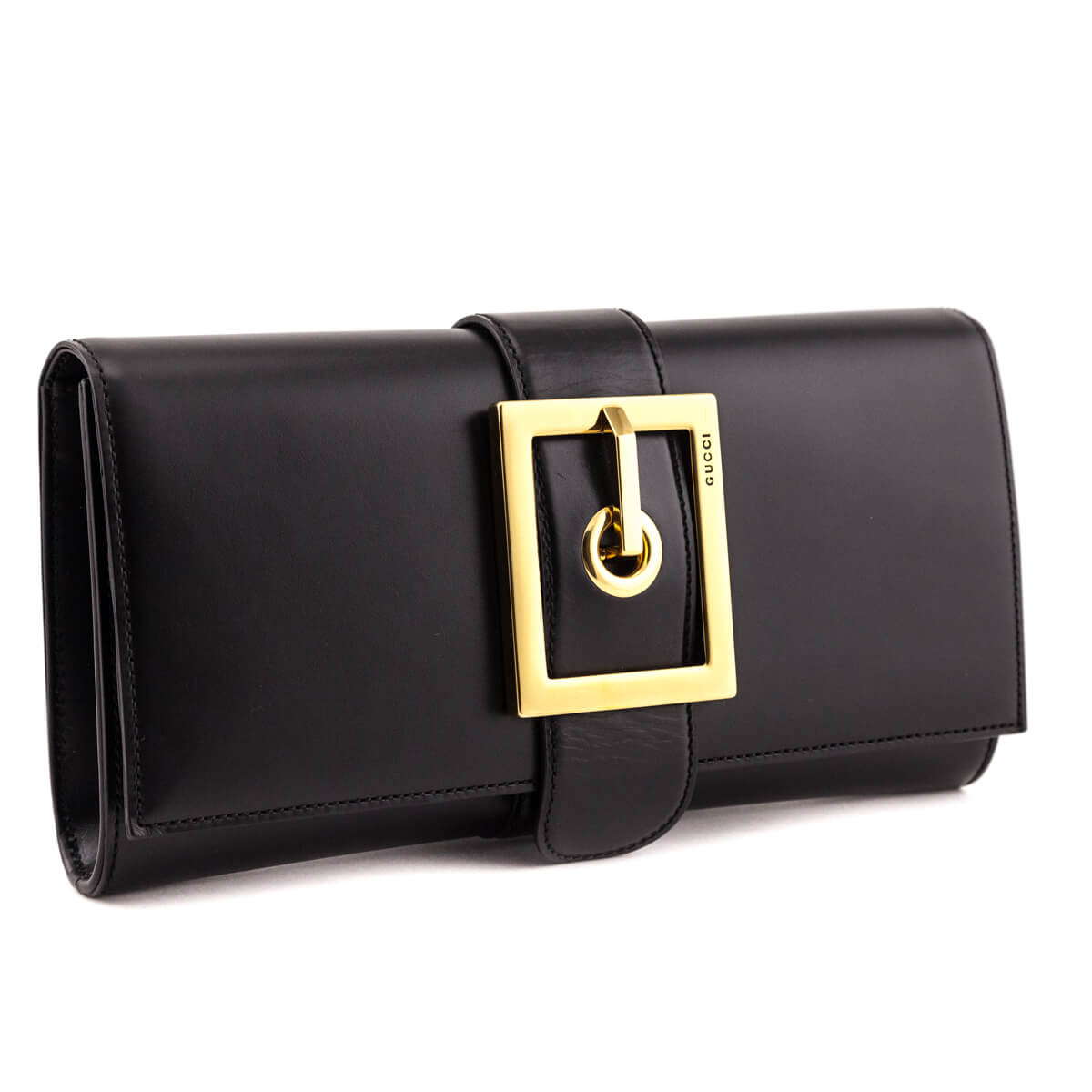 Gucci Black Lady Buckle Clutch - Love that Bag etc - Preowned Authentic Designer Handbags & Preloved Fashions