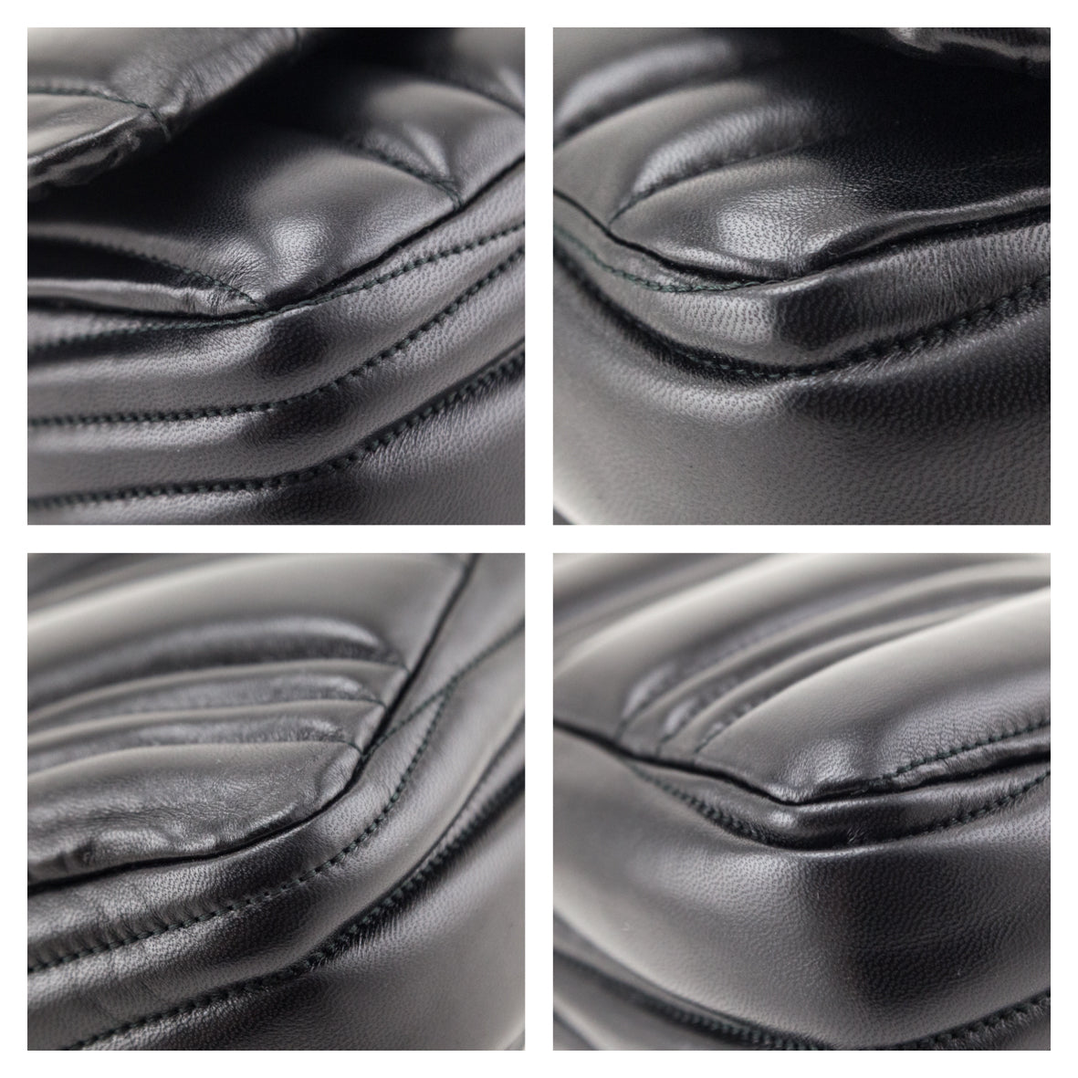 Gucci Black Lambskin Quilted Small GG Milano Top Handle Shoulder Bag - Love that Bag etc - Preowned Authentic Designer Handbags & Preloved Fashions