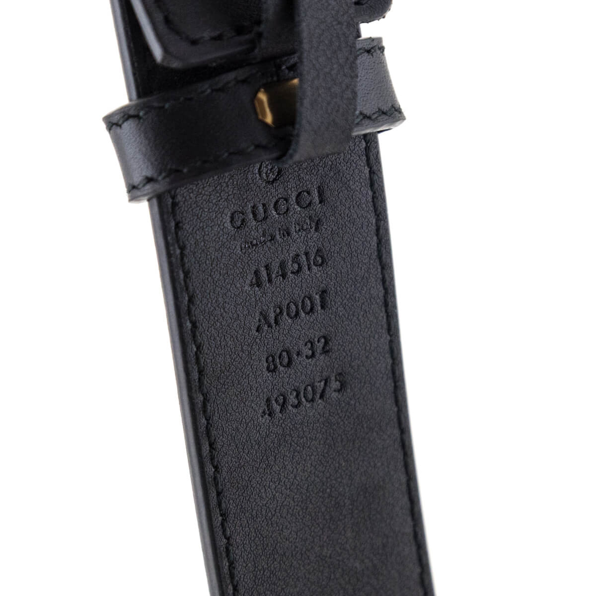 Gucci Black Leather Double G Belt