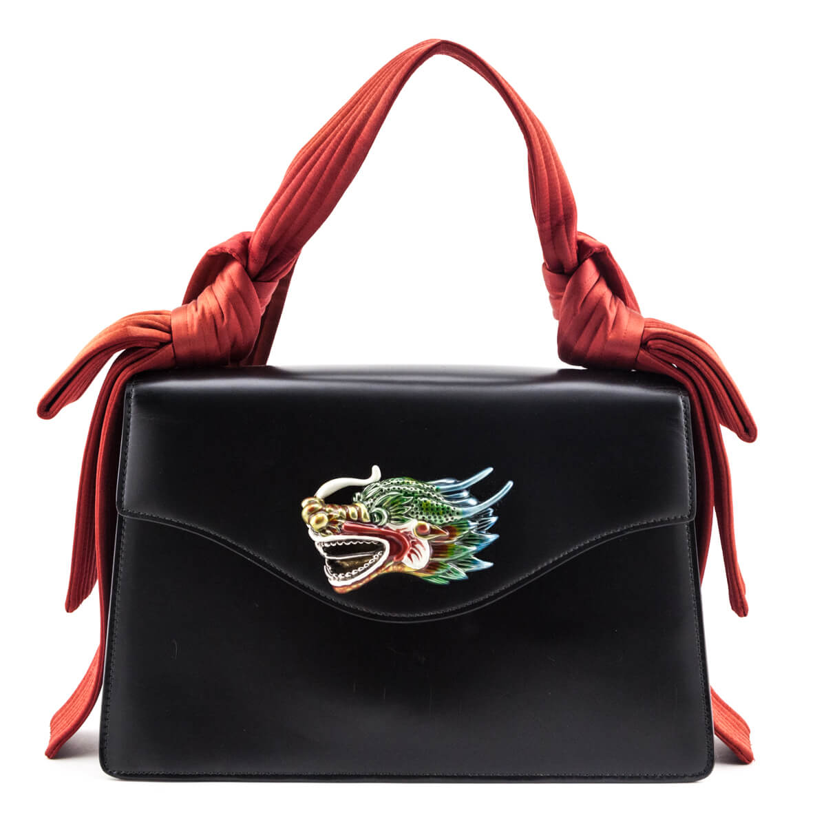 Gucci Black Leather Naga Dragon Small Shoulder Bag - Love that Bag etc - Preowned Authentic Designer Handbags & Preloved Fashions