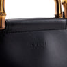 Gucci Black Nappa & Bamboo Small Nymphaea Top Handle Bag - Love that Bag etc - Preowned Authentic Designer Handbags & Preloved Fashions