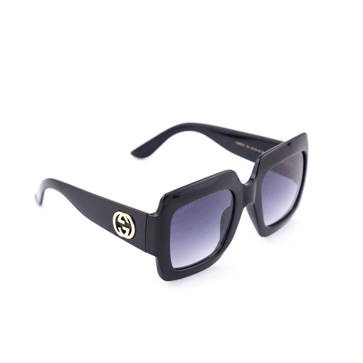 Gucci Black Oversized Square Gradient Sunglasses
