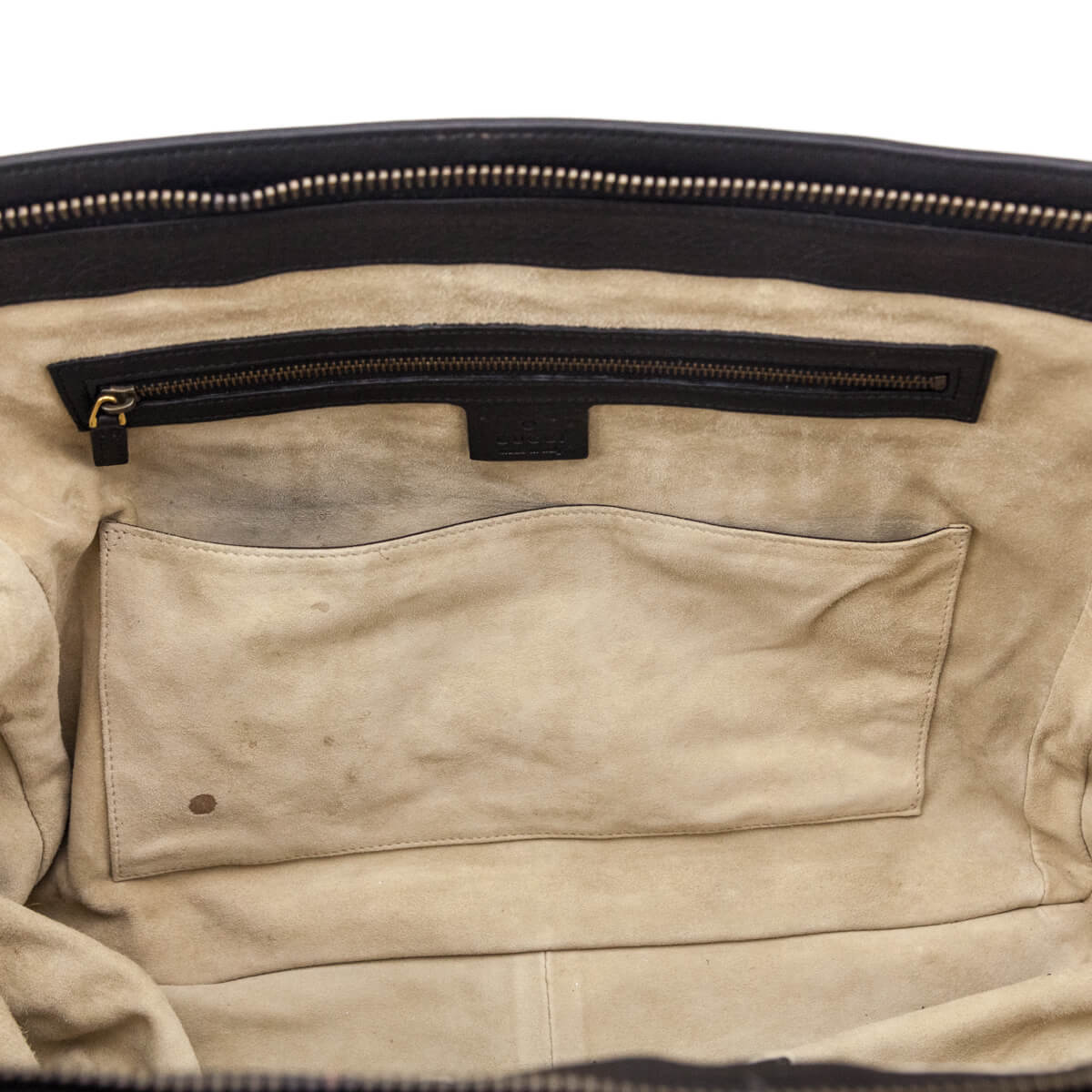 Gucci Black Pebbled Calfskin 1973 Top Handle Bag - Love that Bag etc - Preowned Authentic Designer Handbags & Preloved Fashions