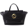 Gucci Black Pebbled Calfskin 1973 Top Handle Bag - Love that Bag etc - Preowned Authentic Designer Handbags & Preloved Fashions