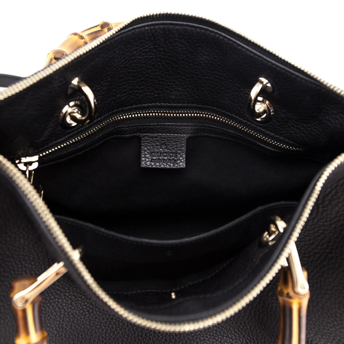 Gucci Bamboo Shopper Boston Bag in Black