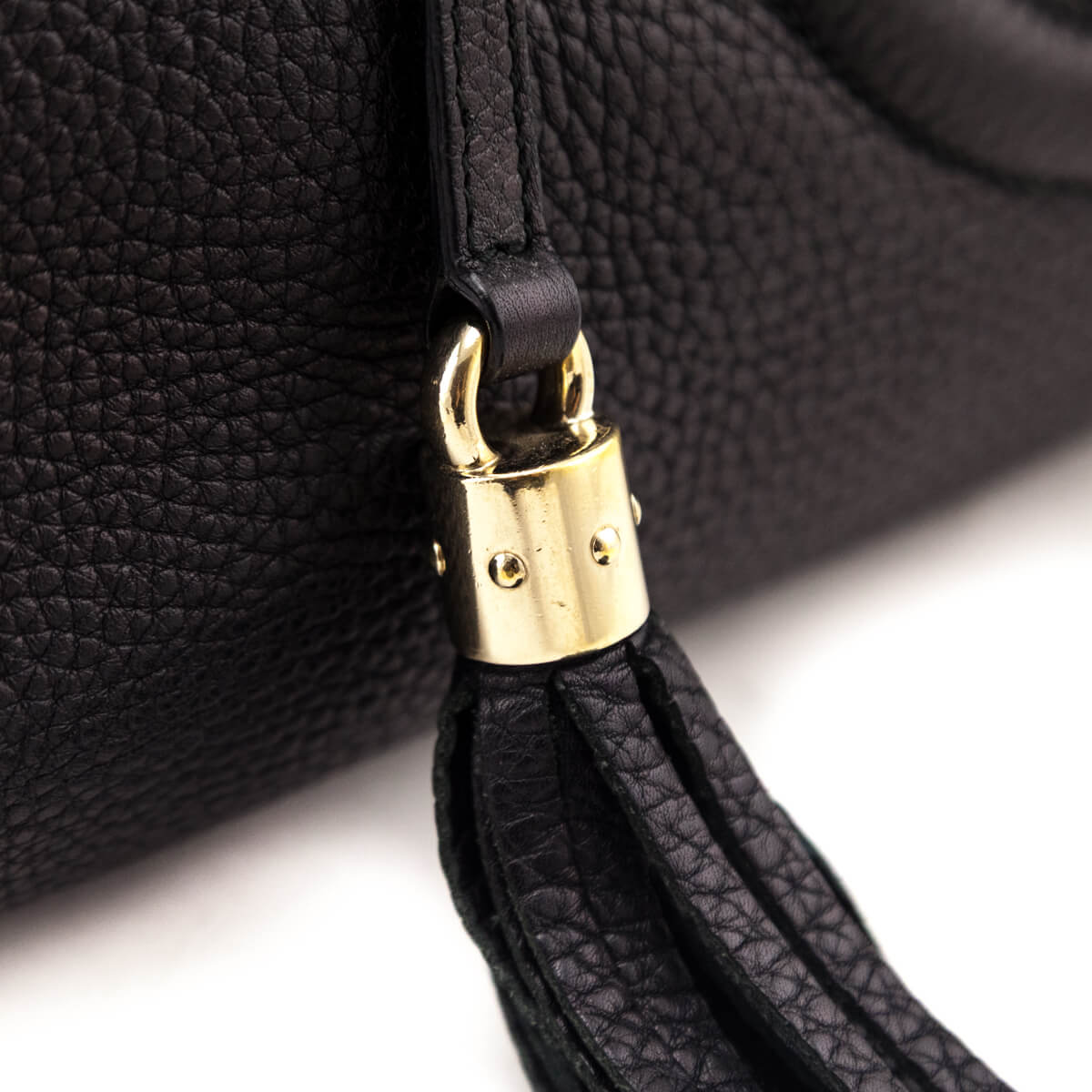 Gucci Black Pebbled Calfskin Medium Soho Chain Shoulder Bag - Love that Bag etc - Preowned Authentic Designer Handbags & Preloved Fashions