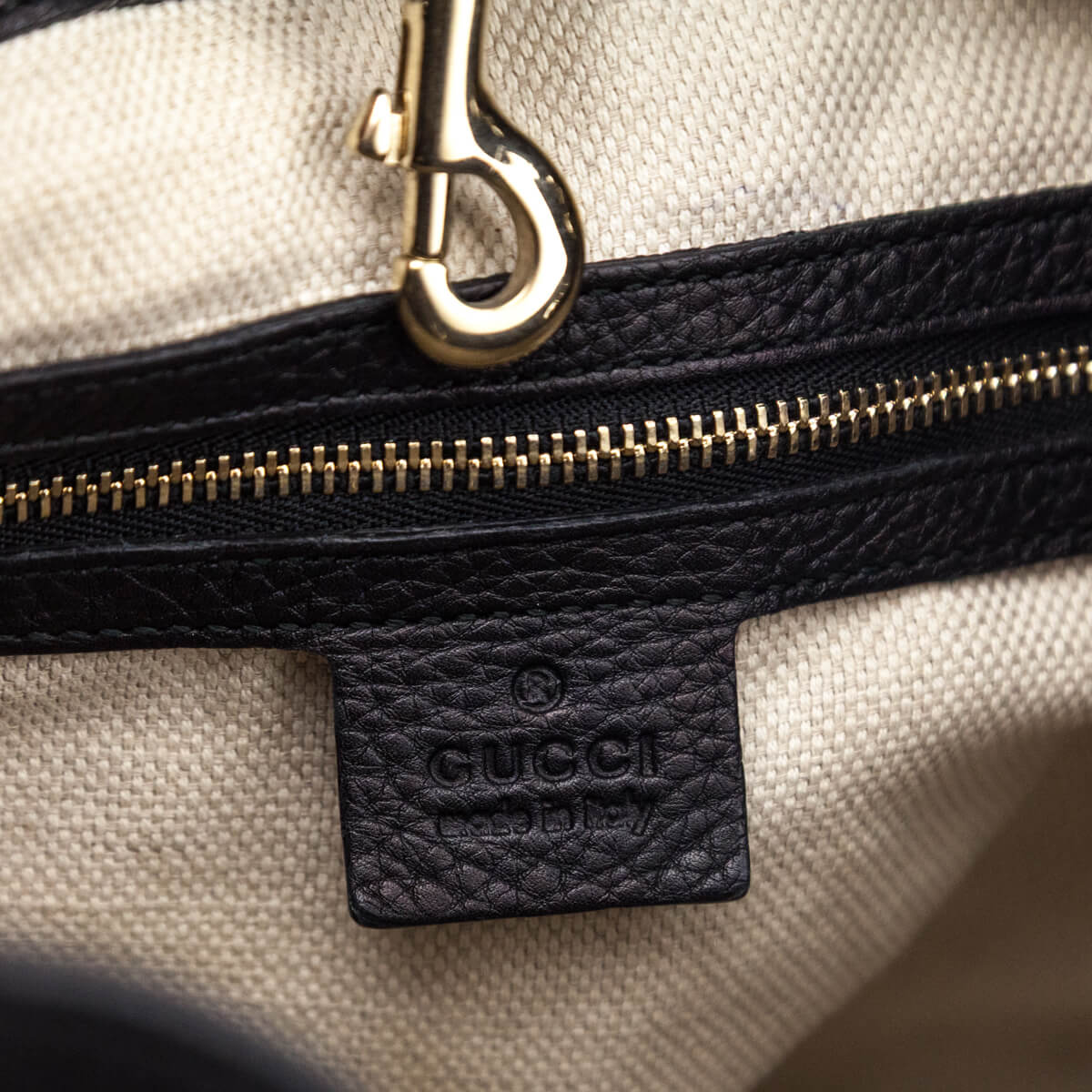 Gucci Black Pebbled Calfskin Medium Soho Chain Shoulder Bag - Love that Bag etc - Preowned Authentic Designer Handbags & Preloved Fashions