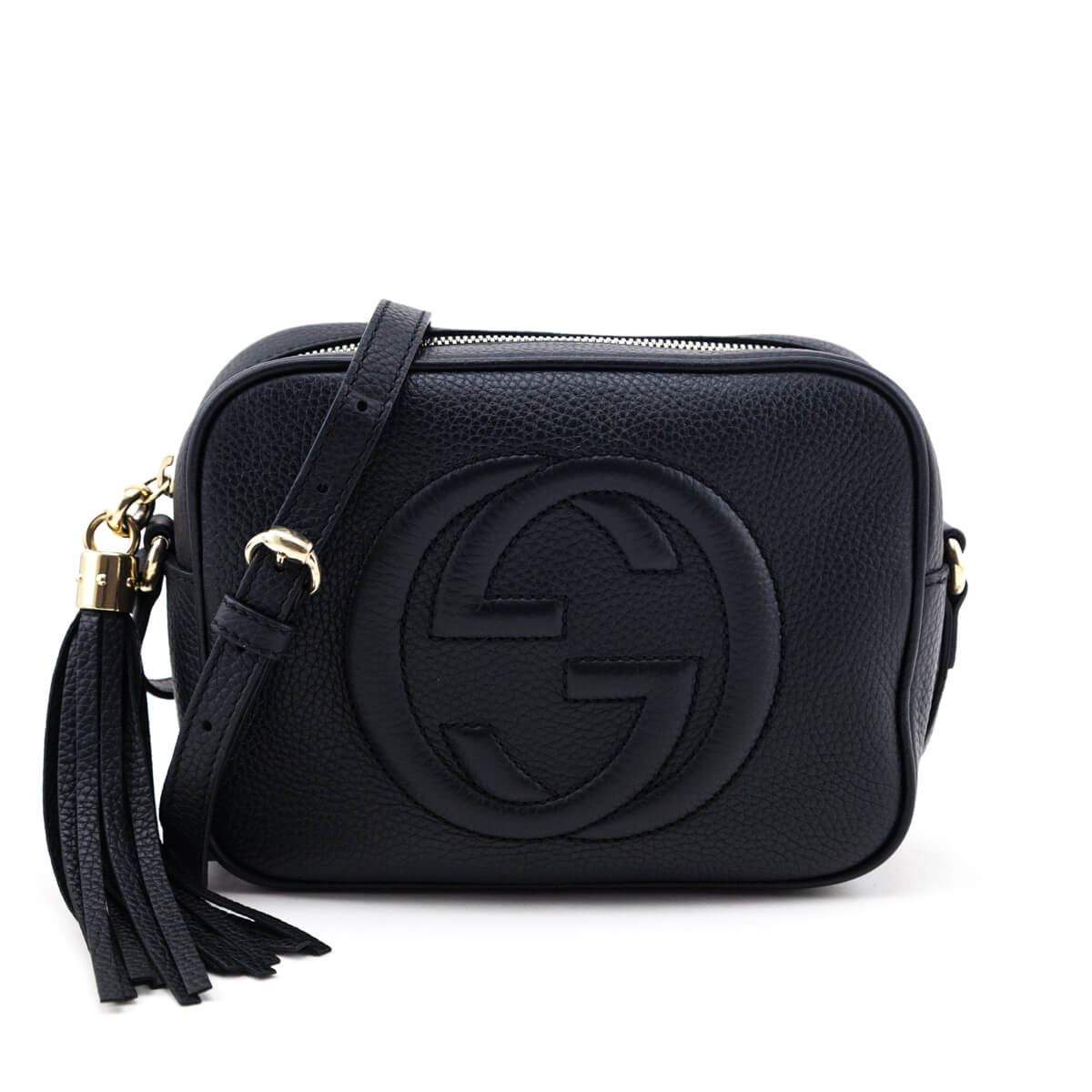 Gucci Black Pebbled Calfskin Small Soho Disco Bag - Love that Bag etc - Preowned Authentic Designer Handbags & Preloved Fashions