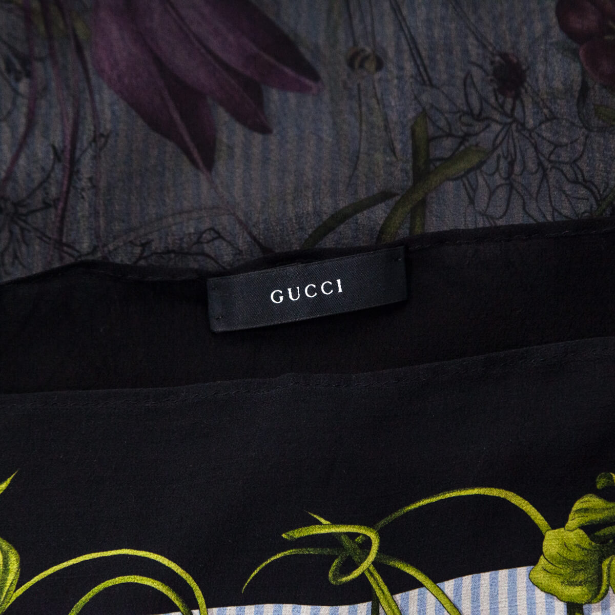 Gucci Black Silk Chiffon Flora Swim Cover-Up - Love that Bag etc - Preowned Authentic Designer Handbags & Preloved Fashions