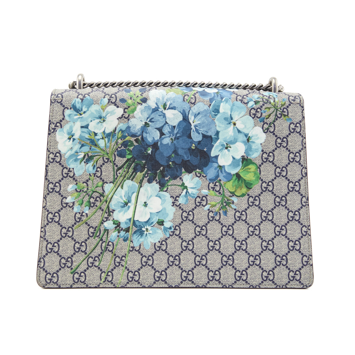 Gucci Blue GG Supreme Monogram Blooms Medium Dionysus Shoulder Bag