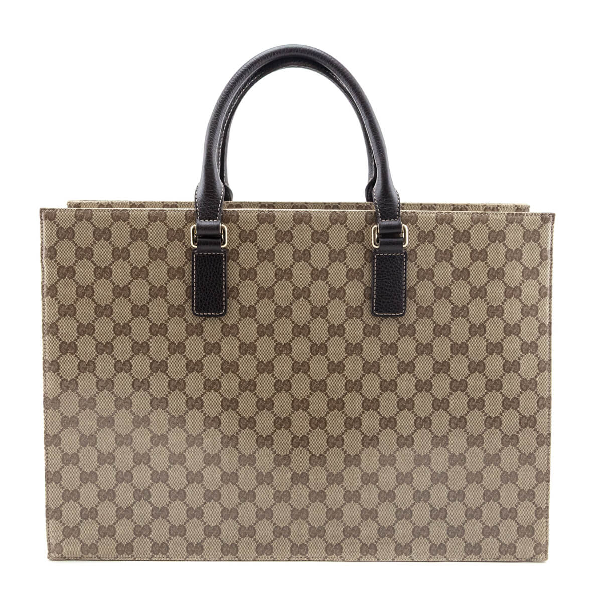 Gucci Brown Crystal Monogram Large Tote