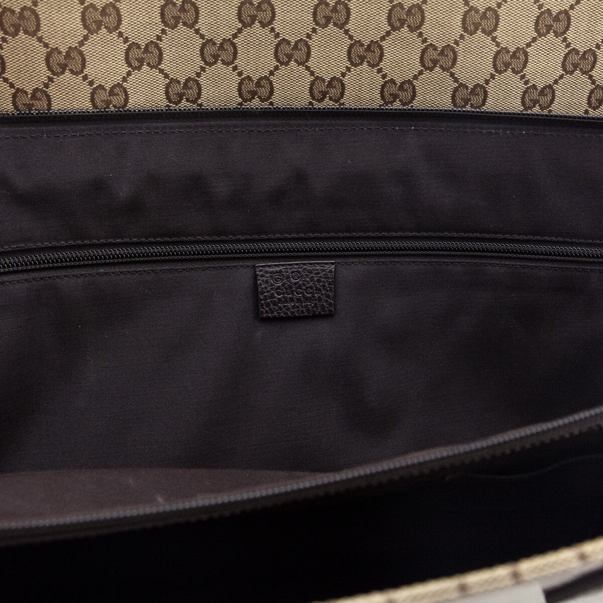 Gucci Brown Crystal Monogram Large Tote
