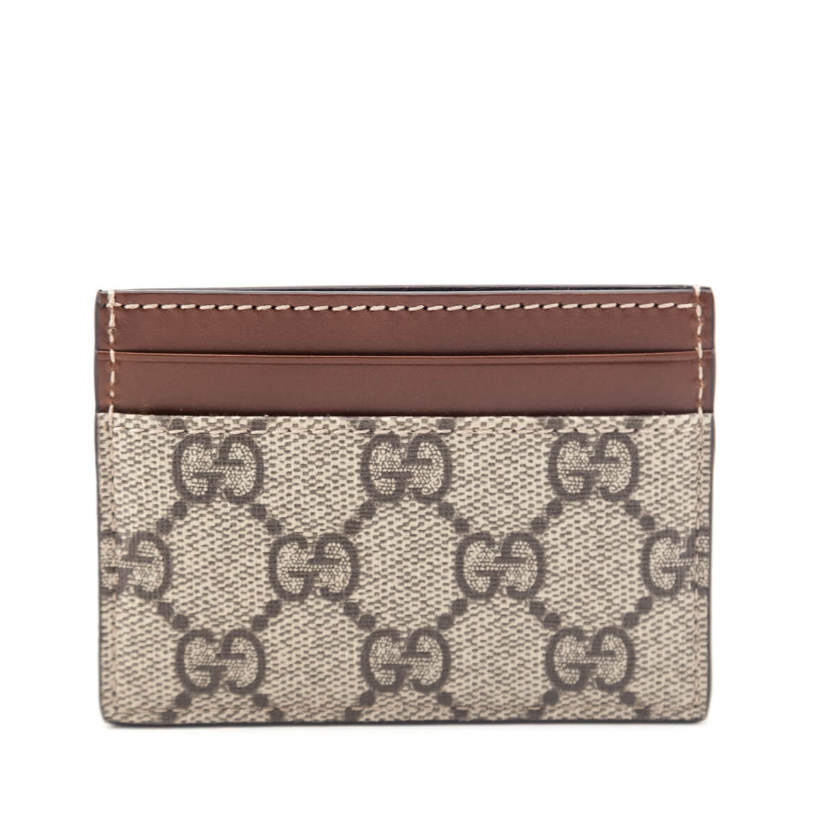 Gucci Brown GG Supreme Monogram Card Holder