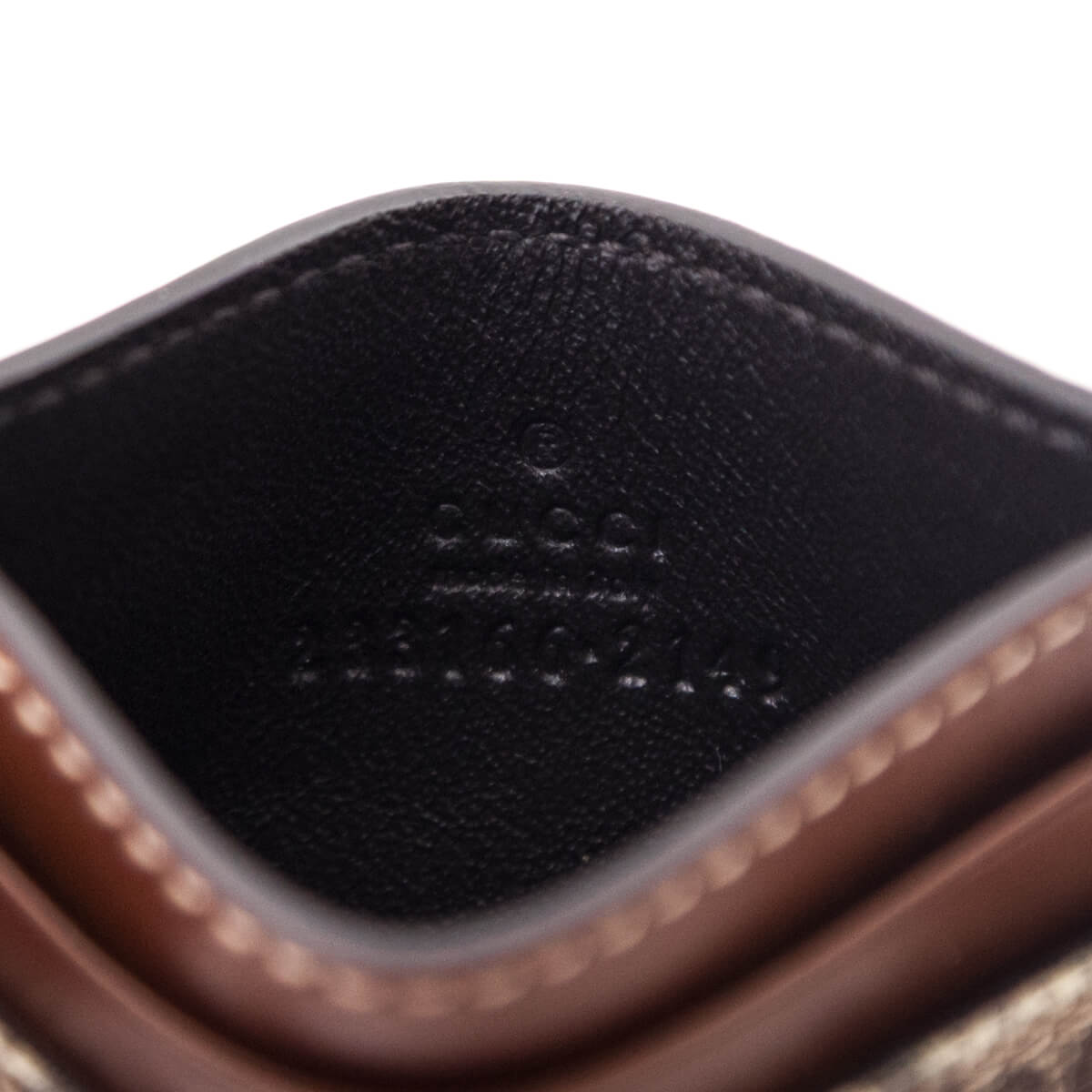 Gucci Brown GG Supreme Monogram Card Holder