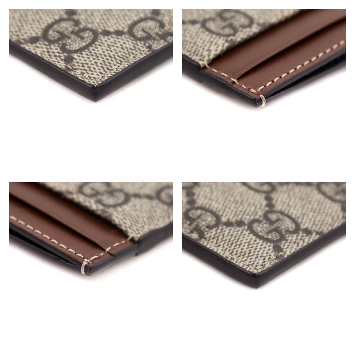 Gucci Brown GG Supreme Monogram Card Holder