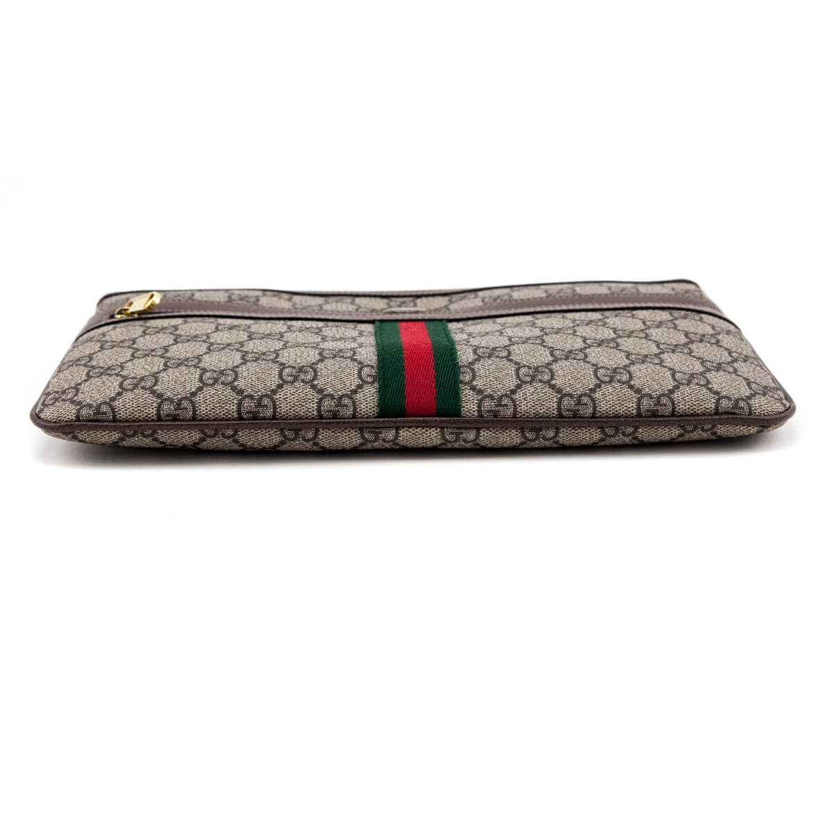 Gucci Brown GG Supreme Monogram Large Ophidia Pouch Clutch - Love that Bag etc - Preowned Authentic Designer Handbags & Preloved Fashions