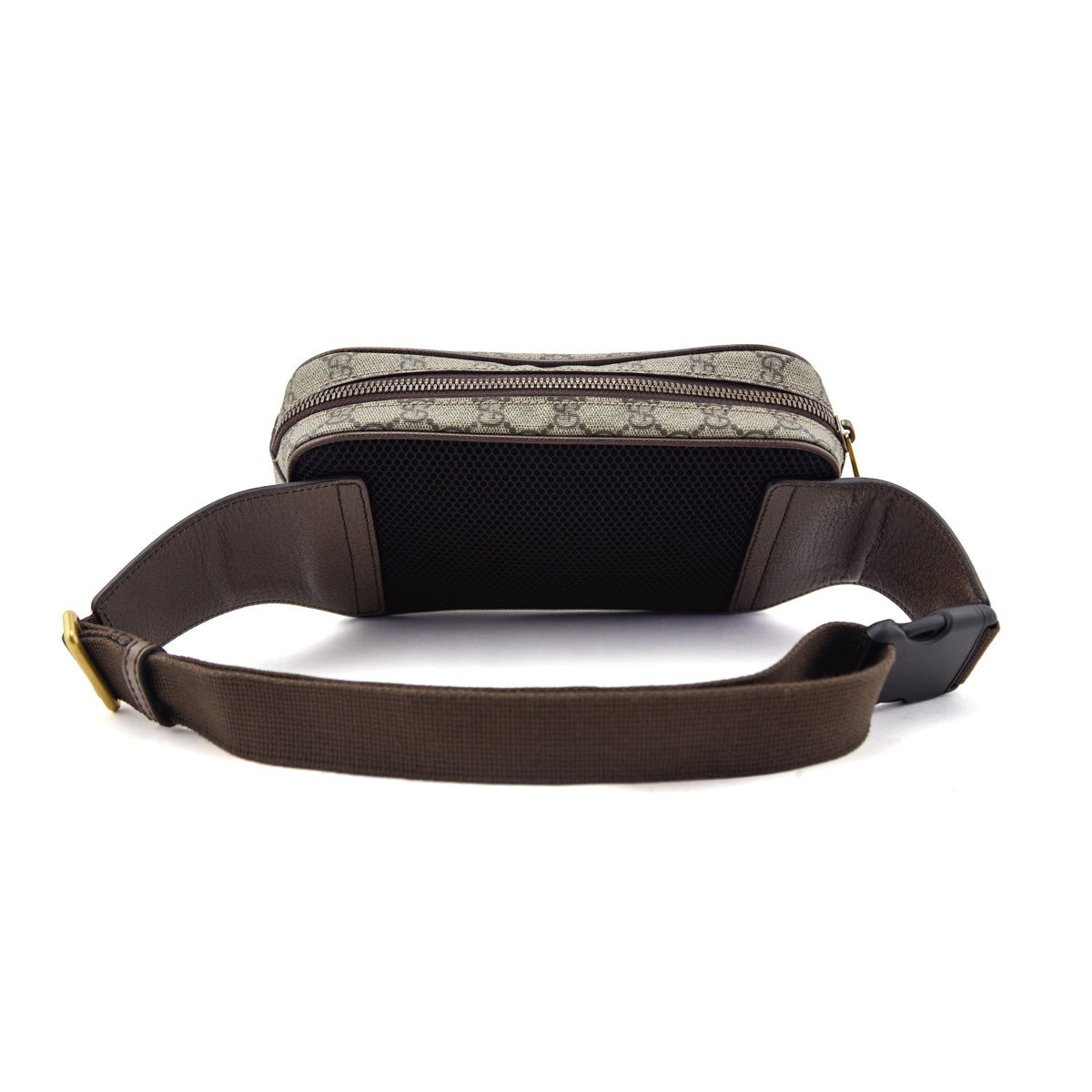 Gucci Brown Soft GG Supreme Monogram Medium Ophidia Belt Bag