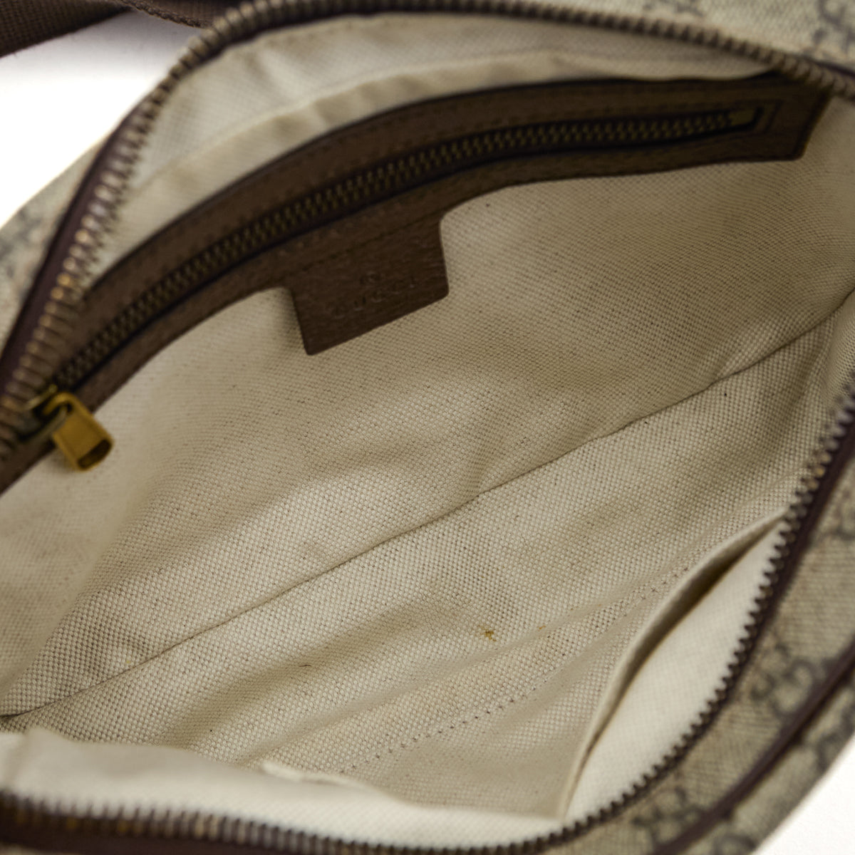 Gucci Brown Soft GG Supreme Monogram Medium Ophidia Belt Bag