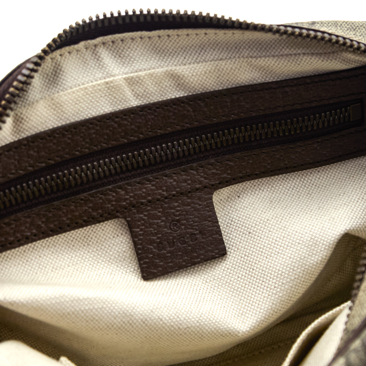Gucci Brown Soft GG Supreme Monogram Medium Ophidia Belt Bag