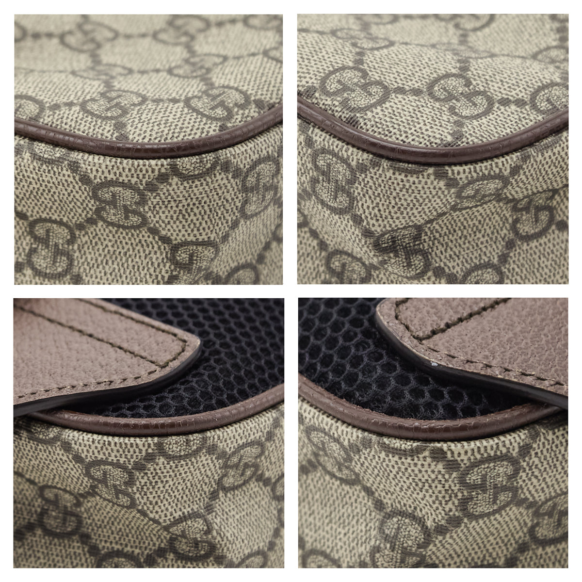 Gucci Brown Soft GG Supreme Monogram Medium Ophidia Belt Bag