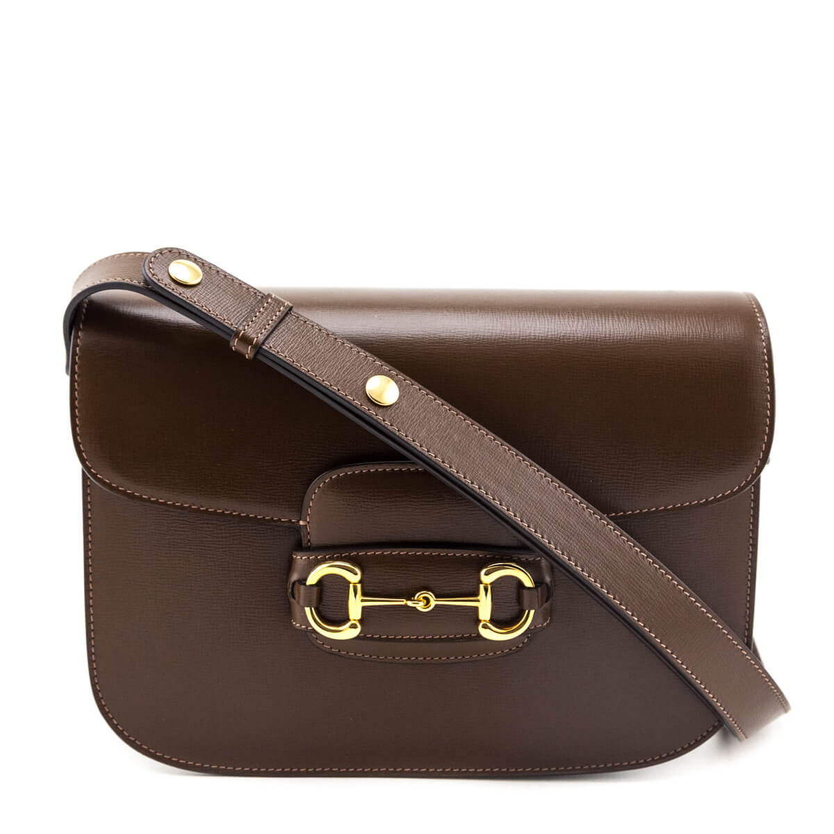 Gucci Brown Sugar Azalea Calfskin Horsebit 1955 Shoulder Bag