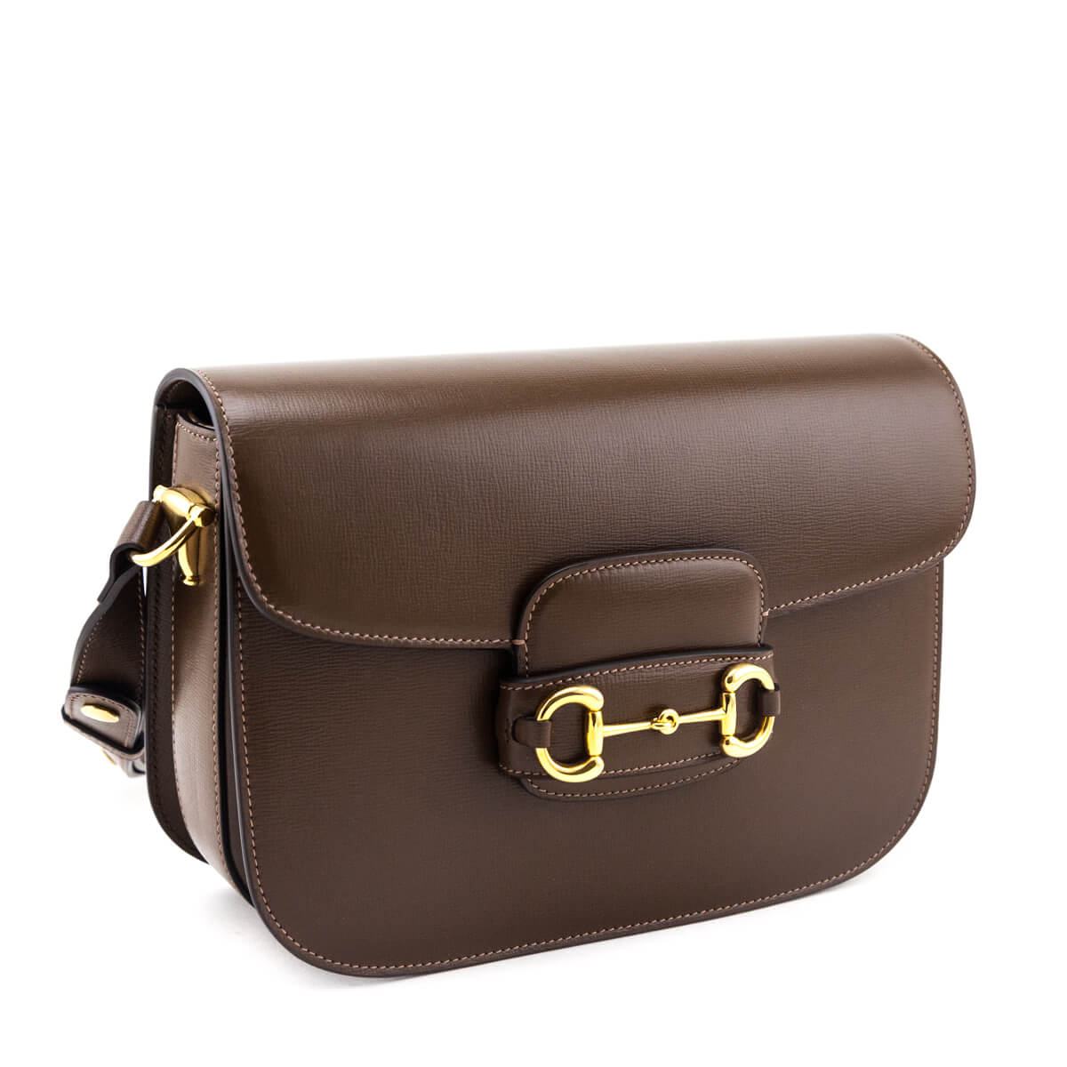 Gucci Brown Sugar Azalea Calfskin Horsebit 1955 Shoulder Bag