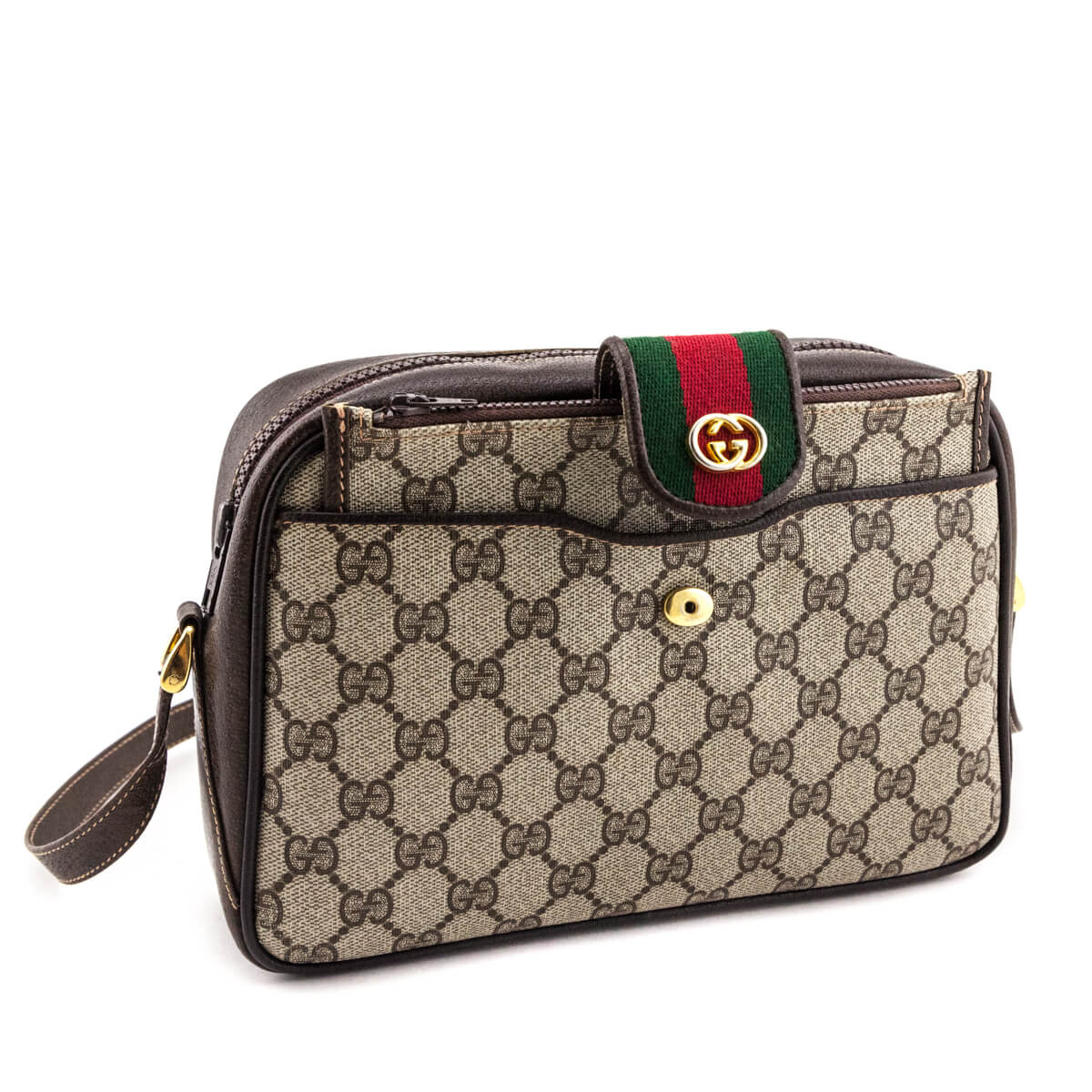 Gucci Brown Supreme Vintage Ophidia Crossbody - Love that Bag etc - Preowned Authentic Designer Handbags & Preloved Fashions