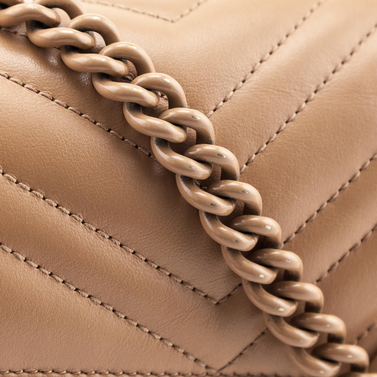 Gucci Camelia Calfskin Matelasse Chevron Monochrome Marmont Shoulder Bag - Love that Bag etc - Preowned Authentic Designer Handbags & Preloved Fashions