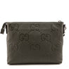 Gucci Dark Green Piuma Calfskin Jumbo GG Embossed Medium Wristlet Messenger Bag - Love that Bag etc - Preowned Authentic Designer Handbags & Preloved Fashions