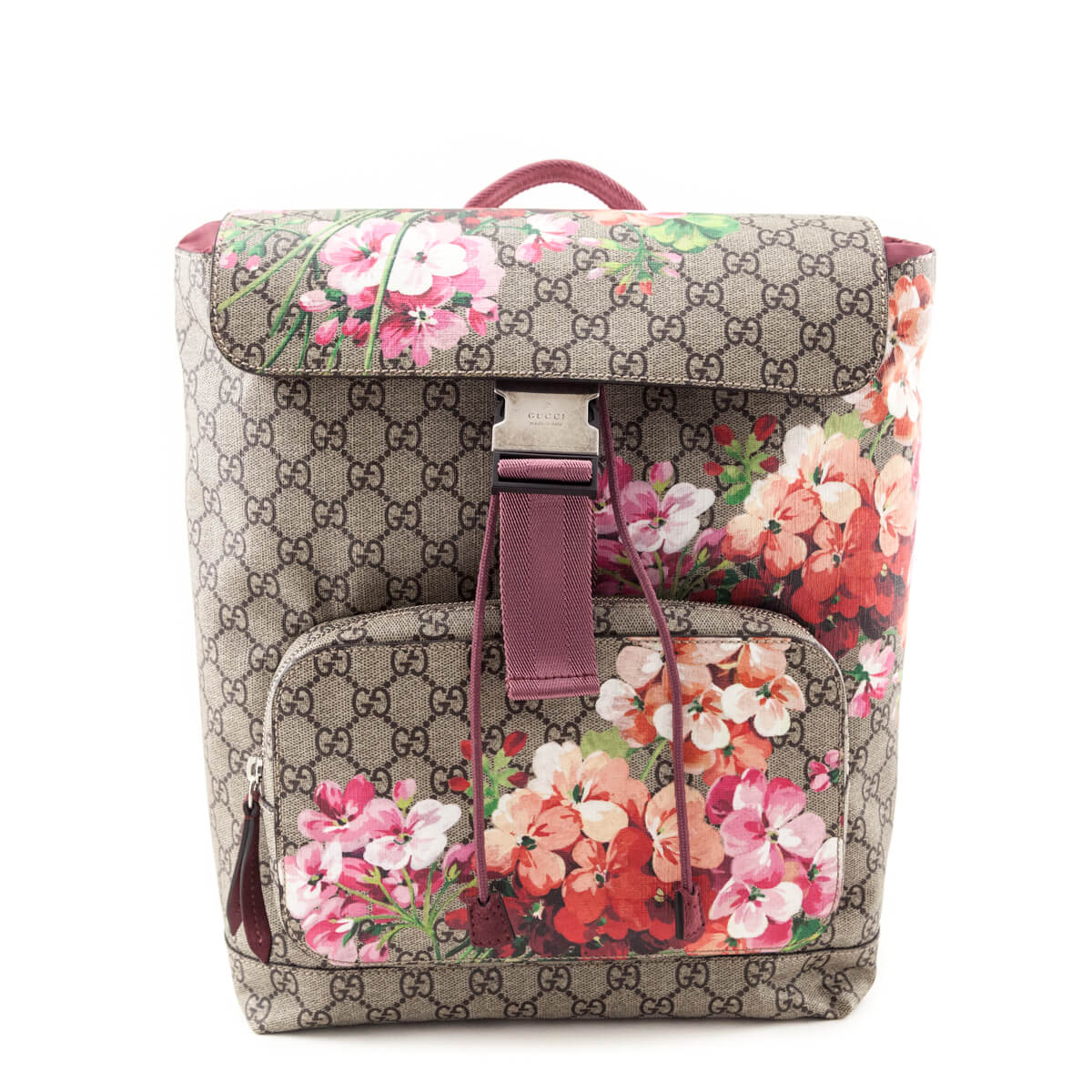 Gucci Dry Rose GG Supreme Monogram Blooms Backpack - Love that Bag etc - Preowned Authentic Designer Handbags & Preloved Fashions